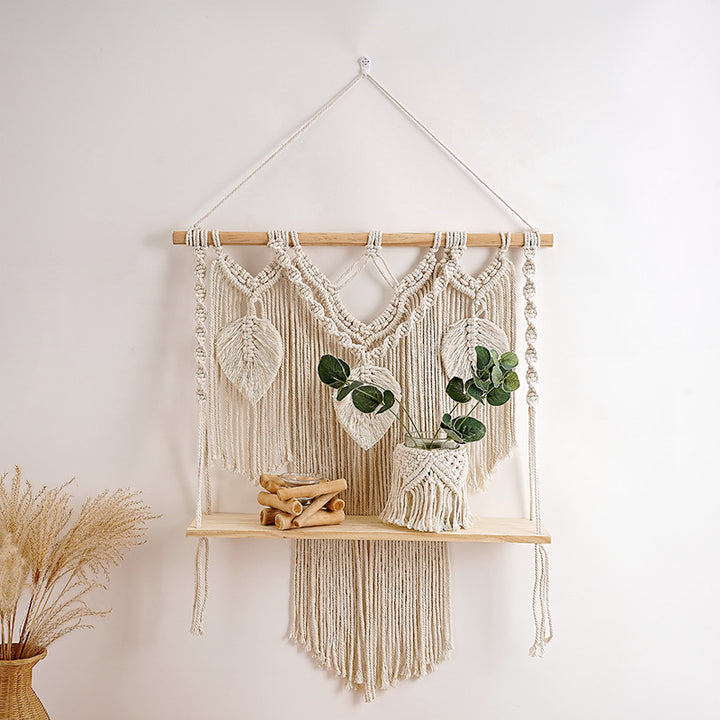 Artistic Macrame Wall Hanging Shelf Bowlift