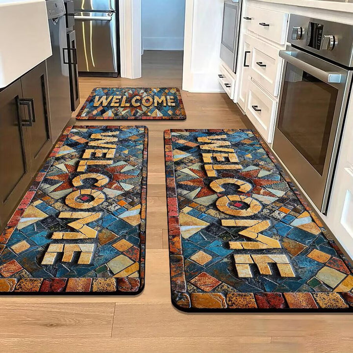 Stone-Inspired Decorative Area Mat Bowlift