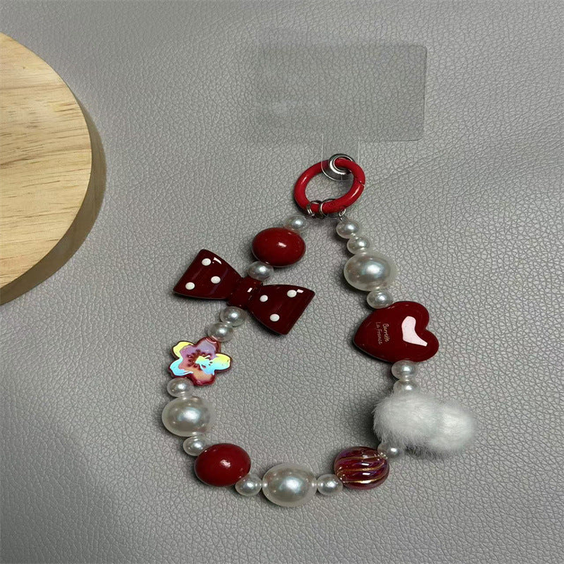 Whimsical Bow and Heart Keychain Bowlift