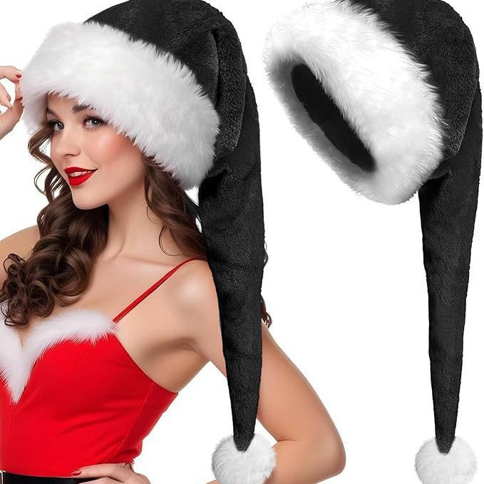 Christmas hat with plush trim