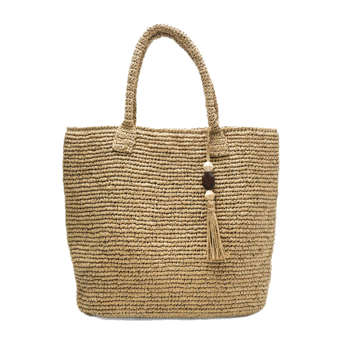 Handmade basket bag with unique fringe pendant Bowlift