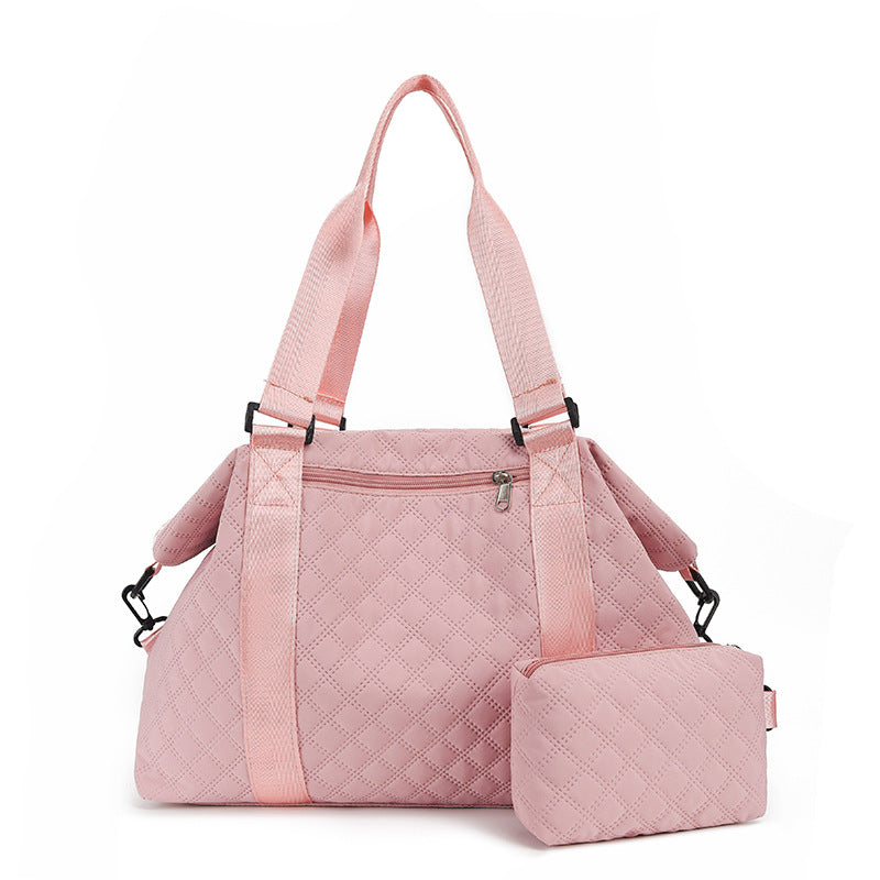 Multi-Functional Quilted Travel Duffle Bag Bowlift