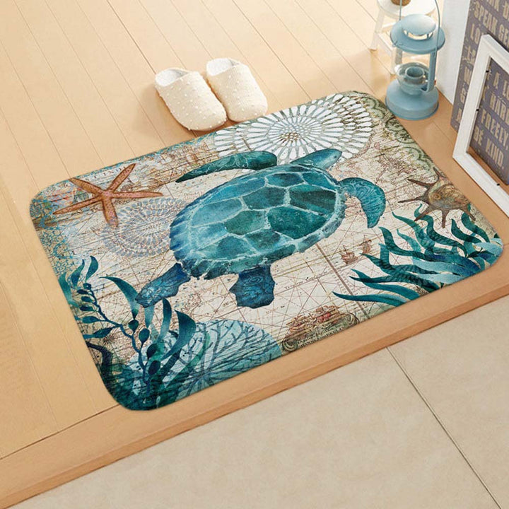 Nautical-Themed Decorative Bath Mat