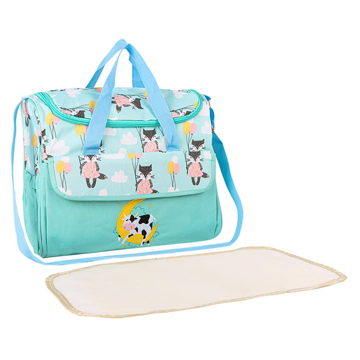 Multifunctional diaper bag with integrated changing mat Bowlift
