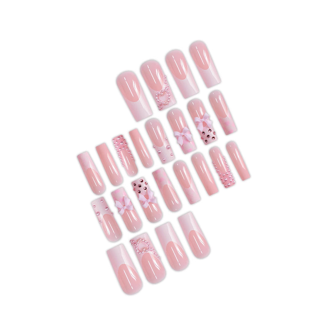 Elegant Decorative Press-On Nail Art Set Bowlift