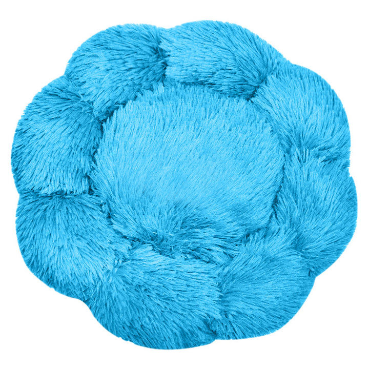 Flower-Shaped Plush Dog Bed