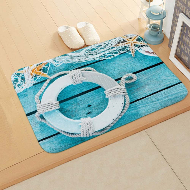 Coastal Nautical Bath Mat Bowlift