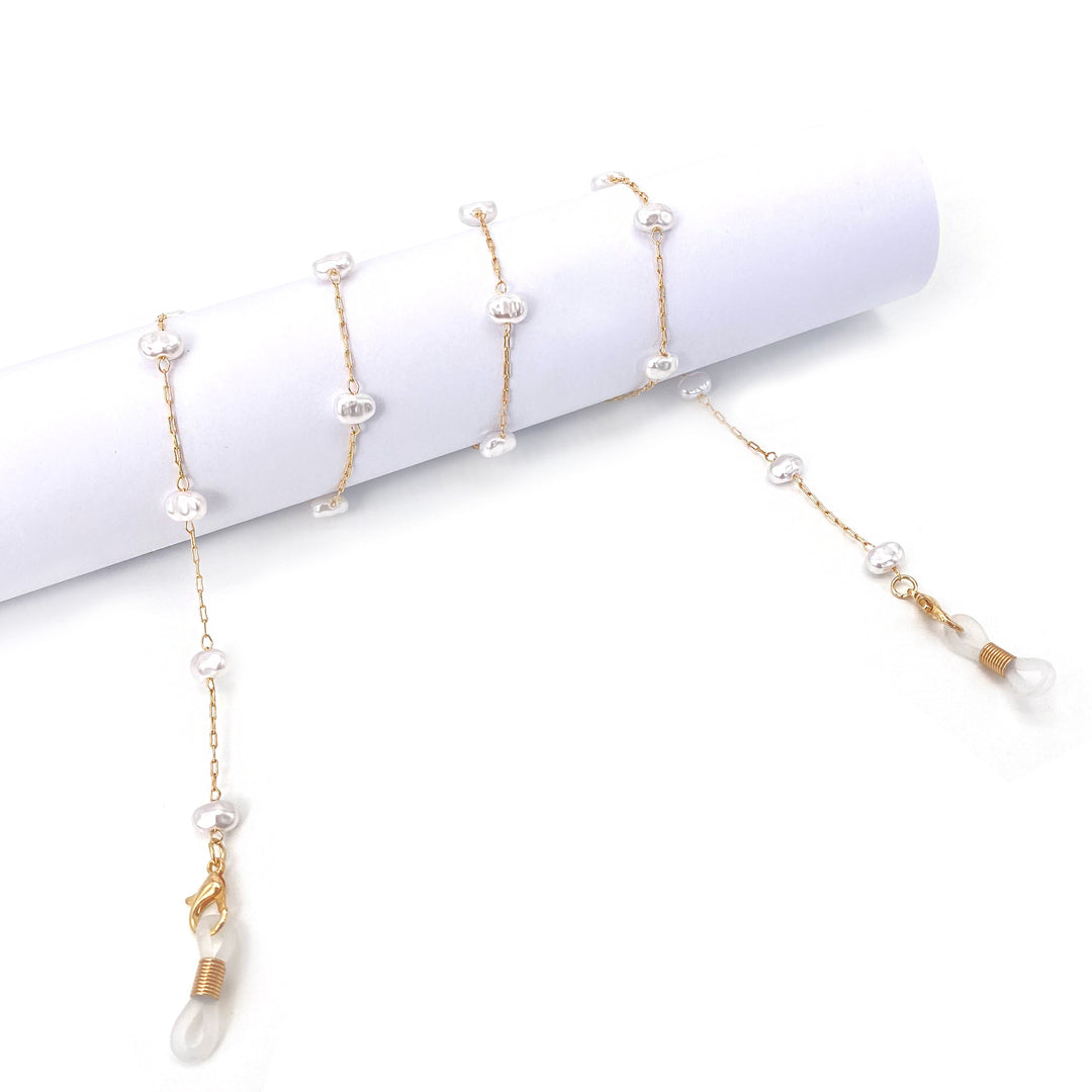 Pearl-Accented Eyewear Chain Bowlift