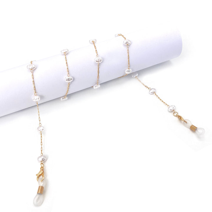 Pearl-Accented Eyewear Chain Bowlift