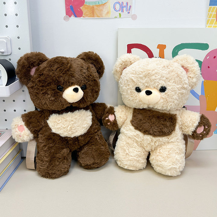 Plush backpack with cute teddy design Bowlift