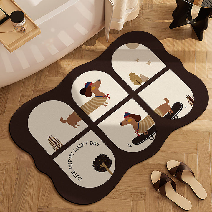 Cute Panda-Themed Bath Mat Bowlift
