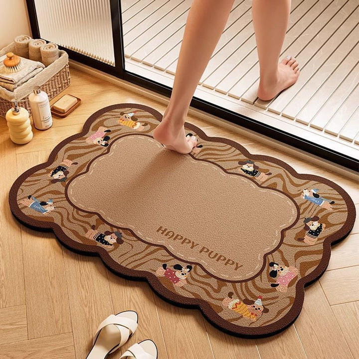 Cloud-Shaped Playful Bath Mat