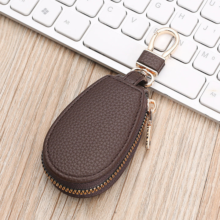 Compact Textured Keychain Wallet