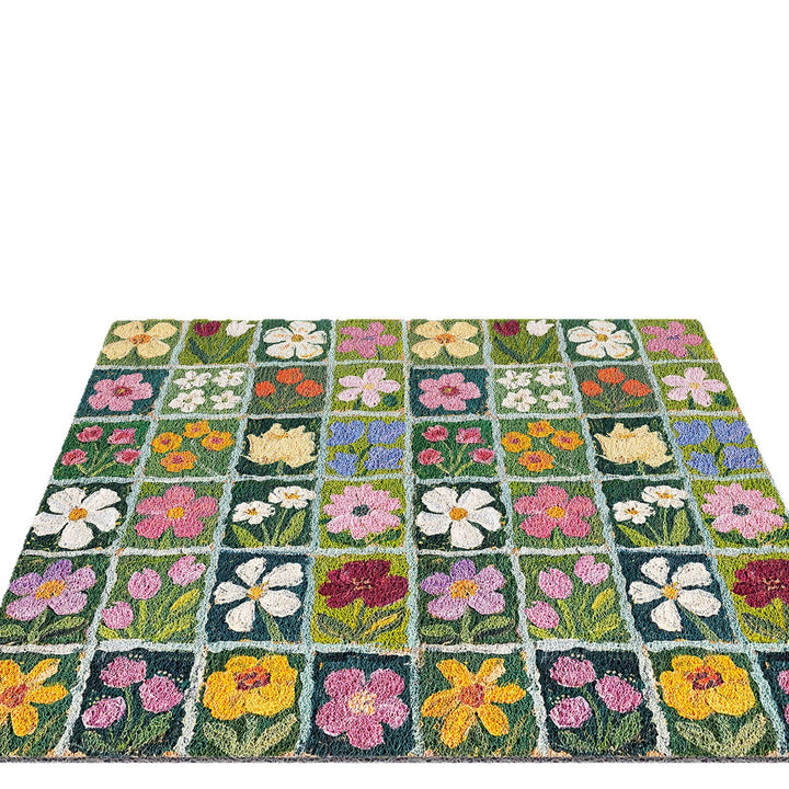 Colorful Floral Patchwork Area Rug Bowlift