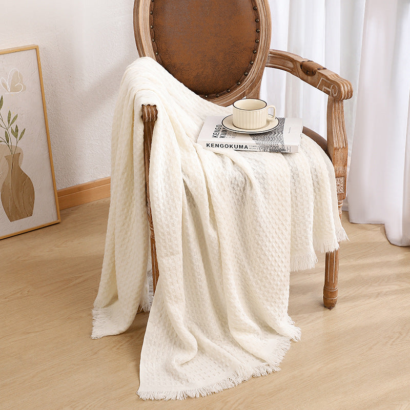 Luxurious Textured Knit Throw Blanket Bowlift
