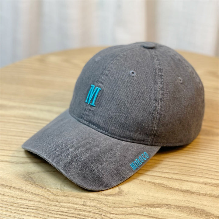Men's Embroidered Denim Baseball Cap Bowlift