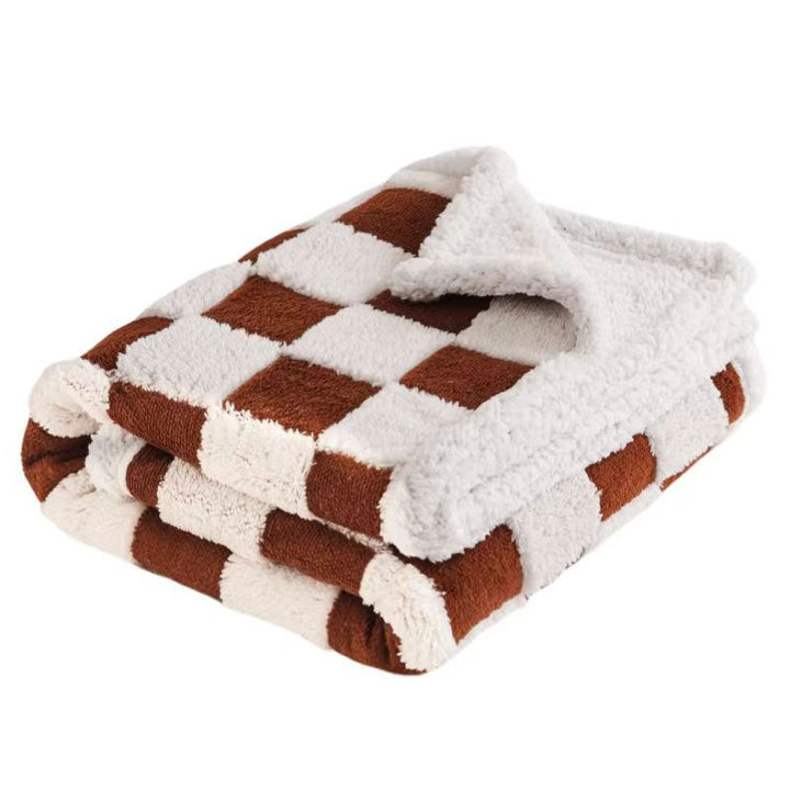 Oversized Reversible Plush Faux Fur Sherpa Throw Blanket