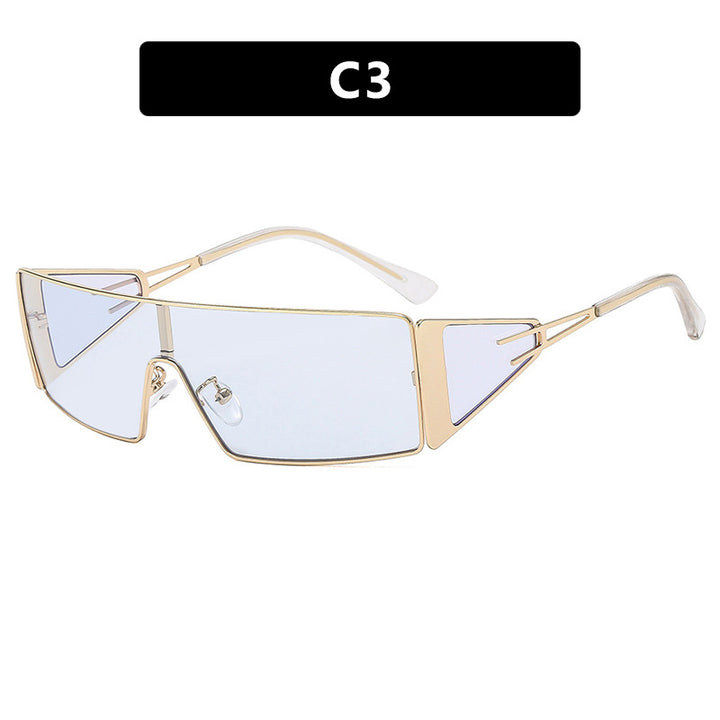 Women geometric sunglasses with futuristic design and durable frame Bowlift