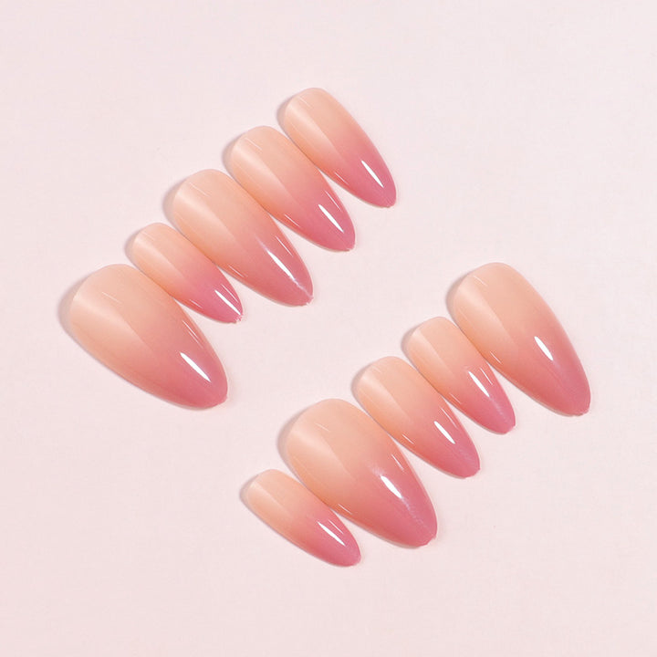Premium Glossy Ombre Stiletto Press-On Nail Tips Bowlift