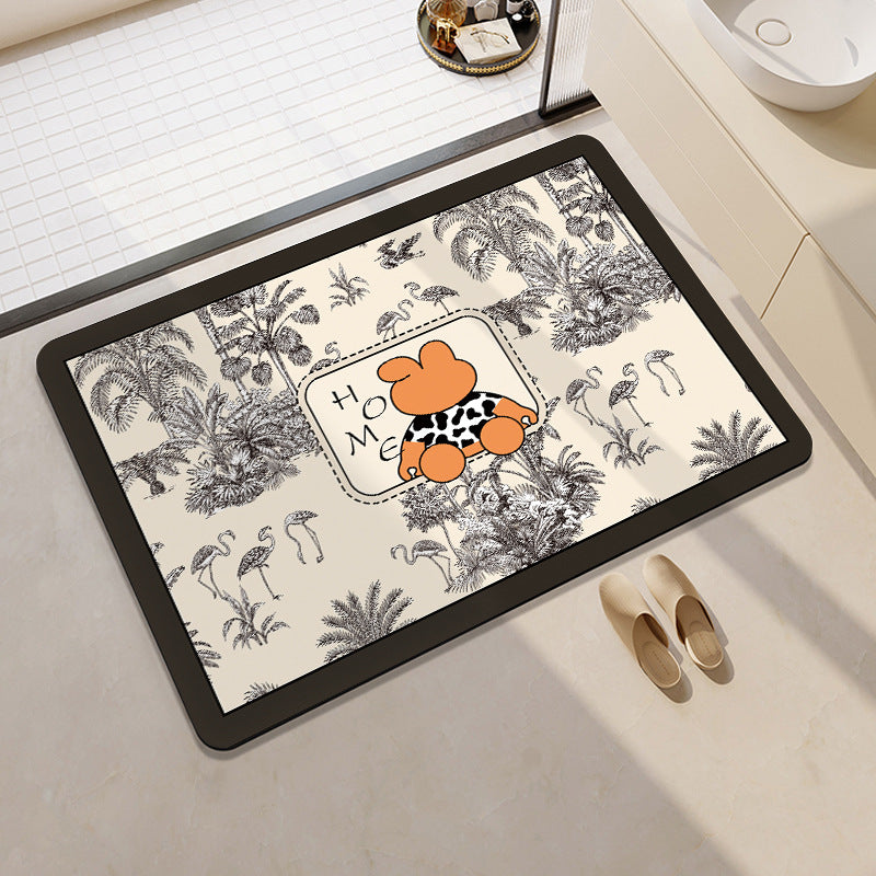Decorative Cartoon-Themed Floor Mat Bowlift
