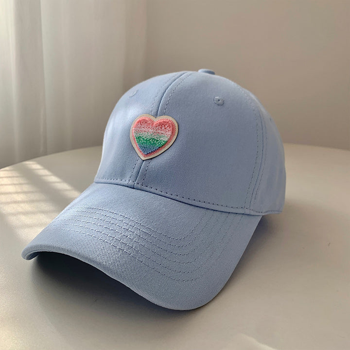 Women's Casual Heart Embroidered Baseball Cap Bowlift