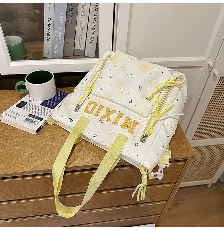 Trendy Illustrated Graphic Backpack Bowlift