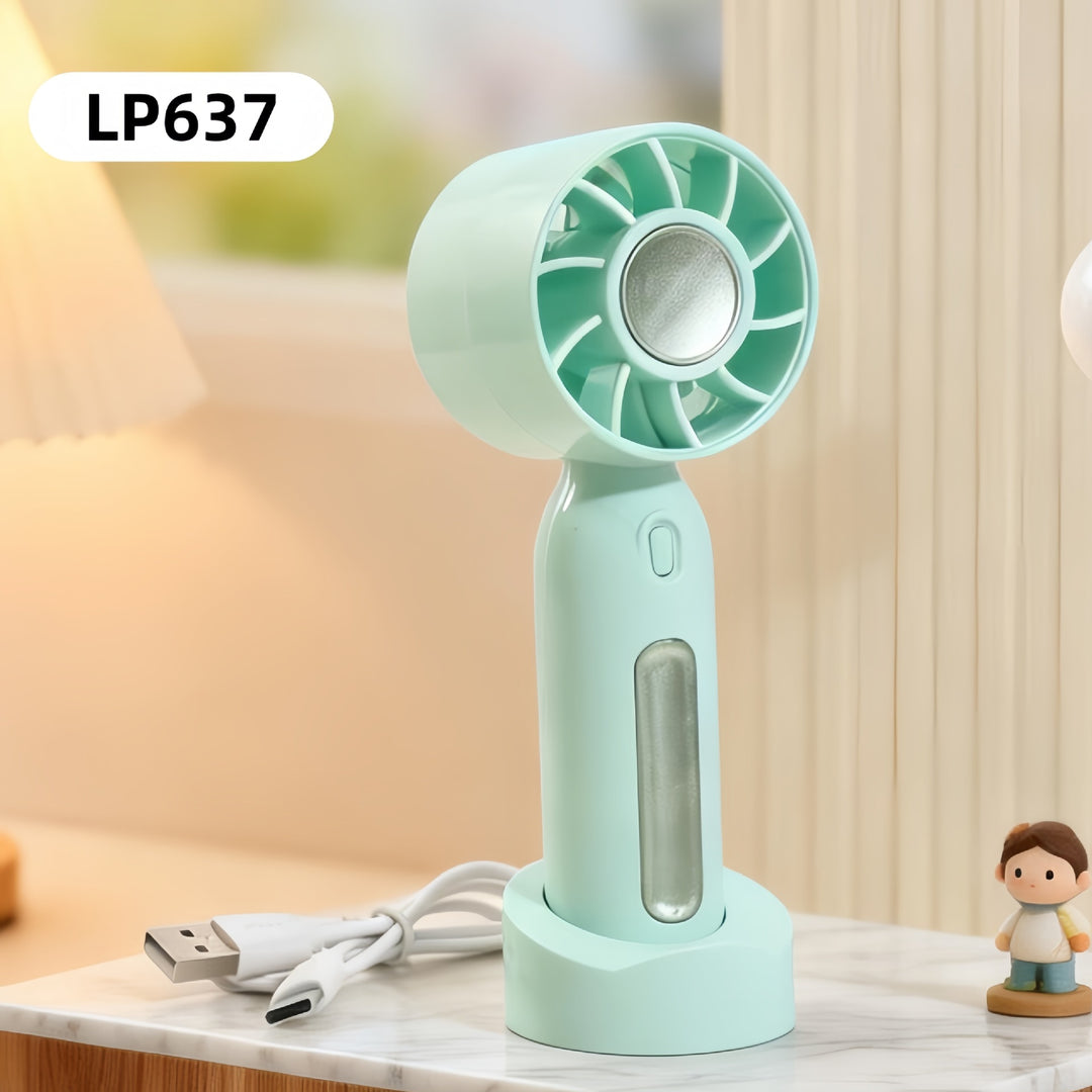 Portable hand fan with LED display Bowlift