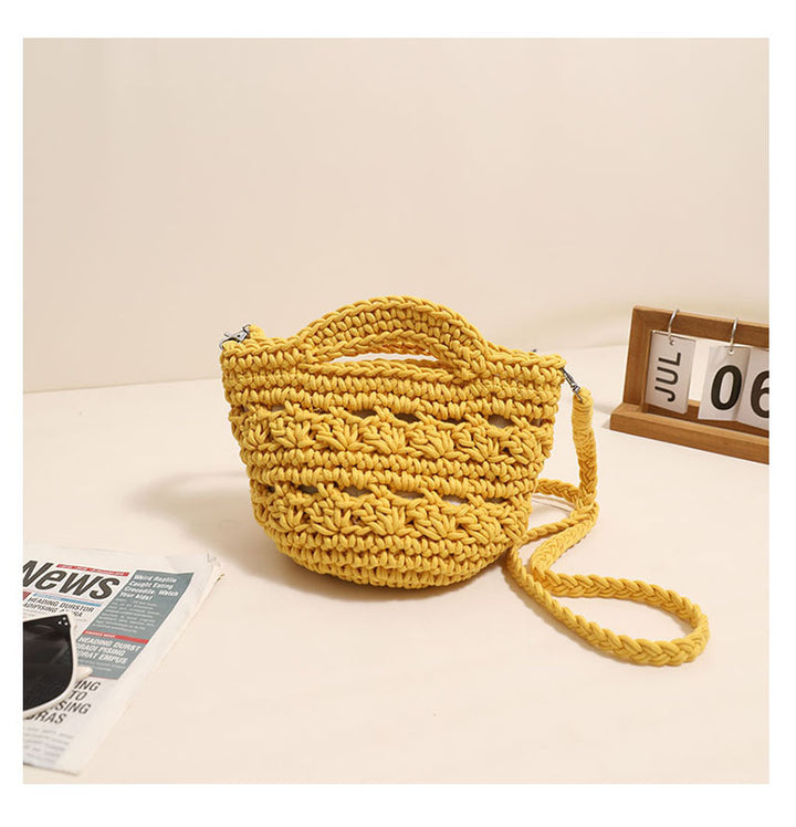 Playful macrame handbag with textured surface Bowlift