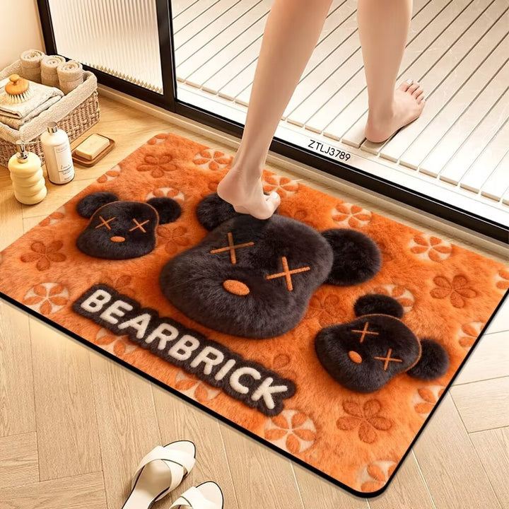 Plush Cartoon Themed Bath Mat Bowlift