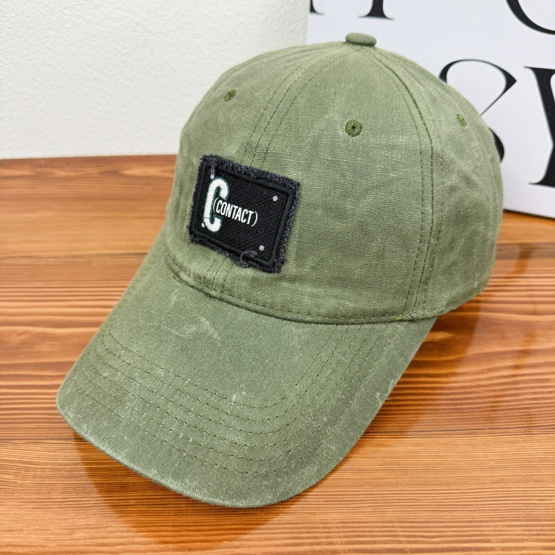 Men's Vintage-Inspired Distressed Cap Bowlift
