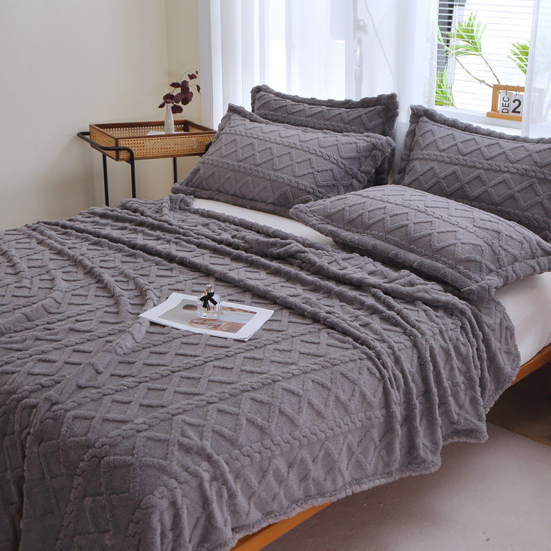 Textured Decorative Throw Blanket Bowlift