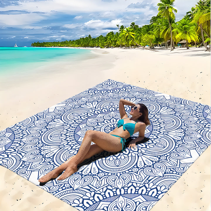 Mandala Design Beach Mat Bowlift