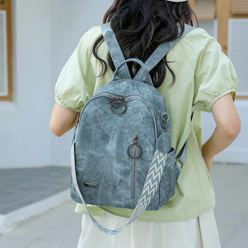 Versatile Textured Casual Backpack Bowlift