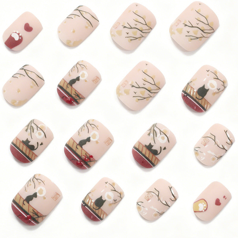 Artistic Cat Nail Set Bowlift