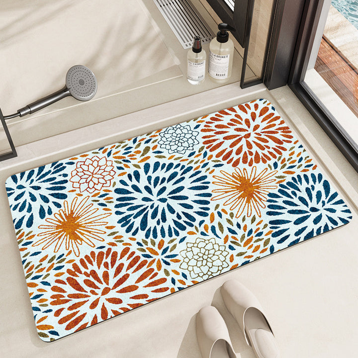 Abstract Geometric Pattern Bath Mat Bowlift