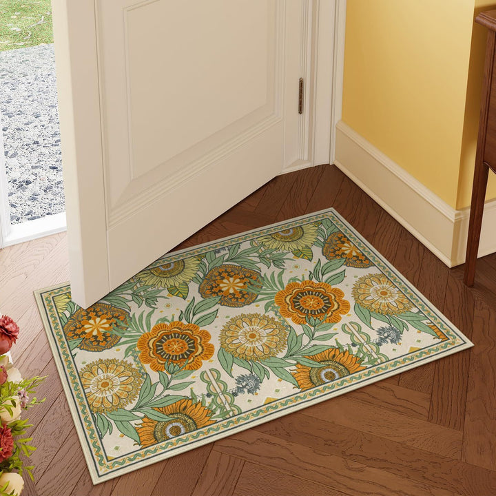 Luxurious Floral Design Bath Mat Bowlift