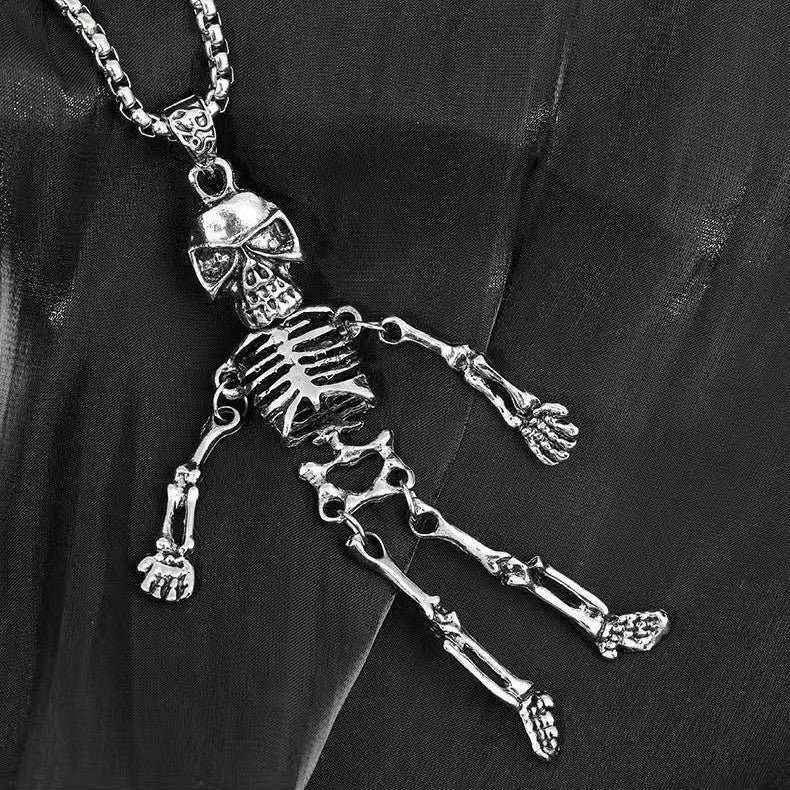 Skeleton Pendant Necklace Bowlift