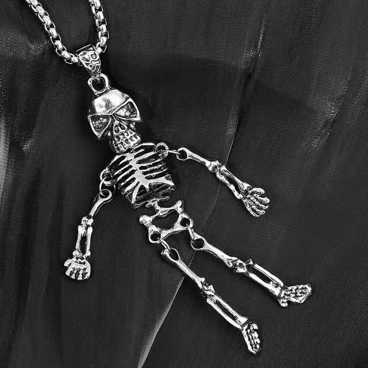 Skeleton Pendant Necklace Bowlift