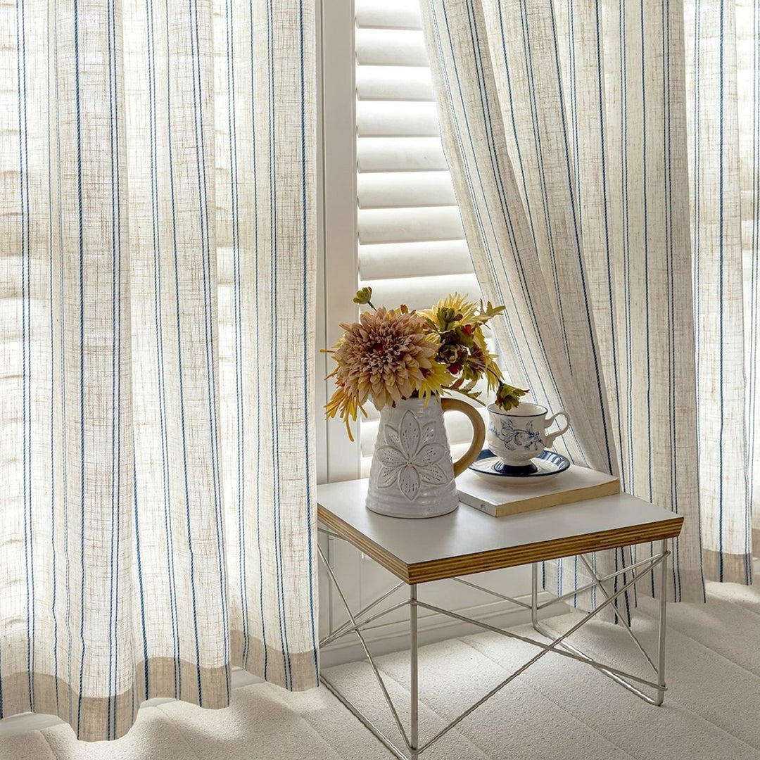 Textured Linen Curtains Bowlift