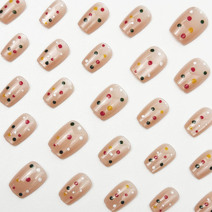 Artistic Confetti Press-On Nail Set Bowlift