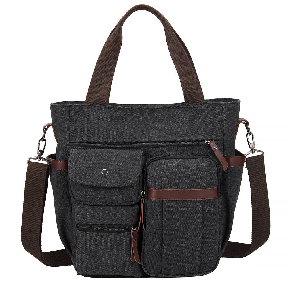 WoMulti-Pocket Canvas Tote Bag Bowlift