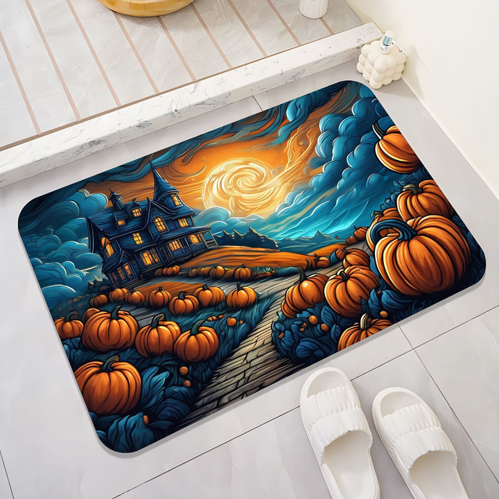 Halloween-Themed Cat Decorative Mat Bowlift