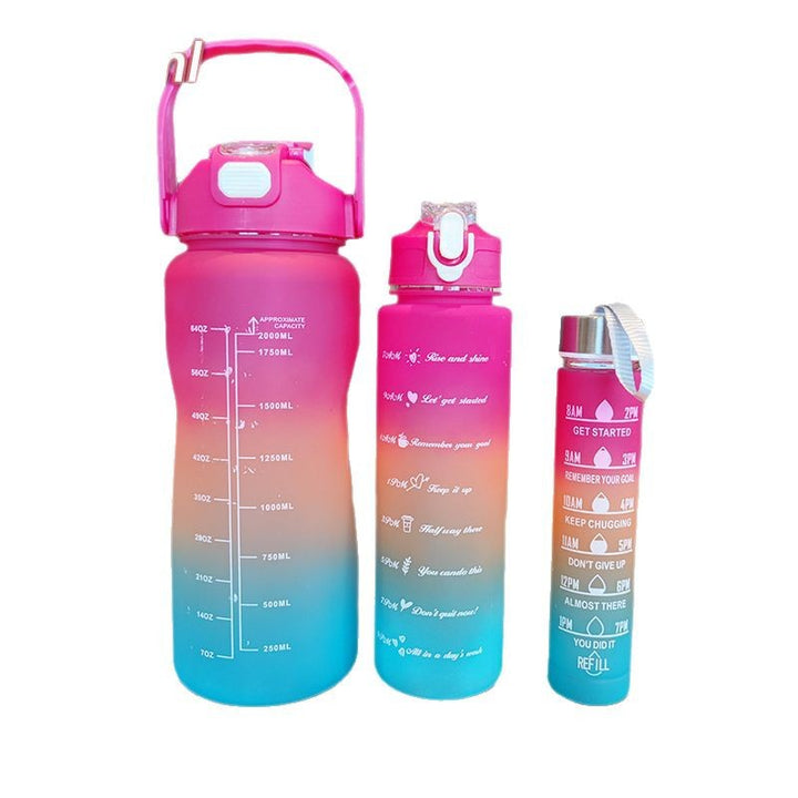Women's ergonomic water bottle with motivational markings Bowlift