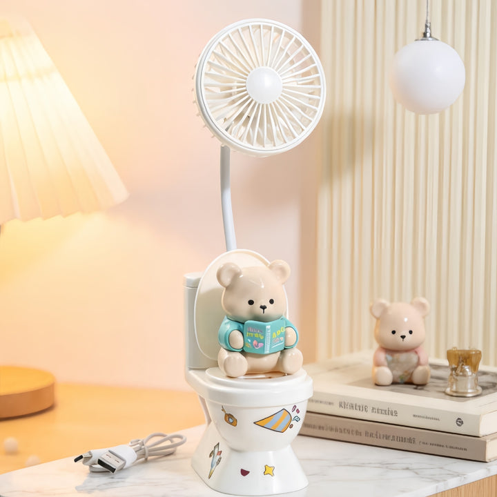 Creative Table Fan in Cute Bear Design Bowlift