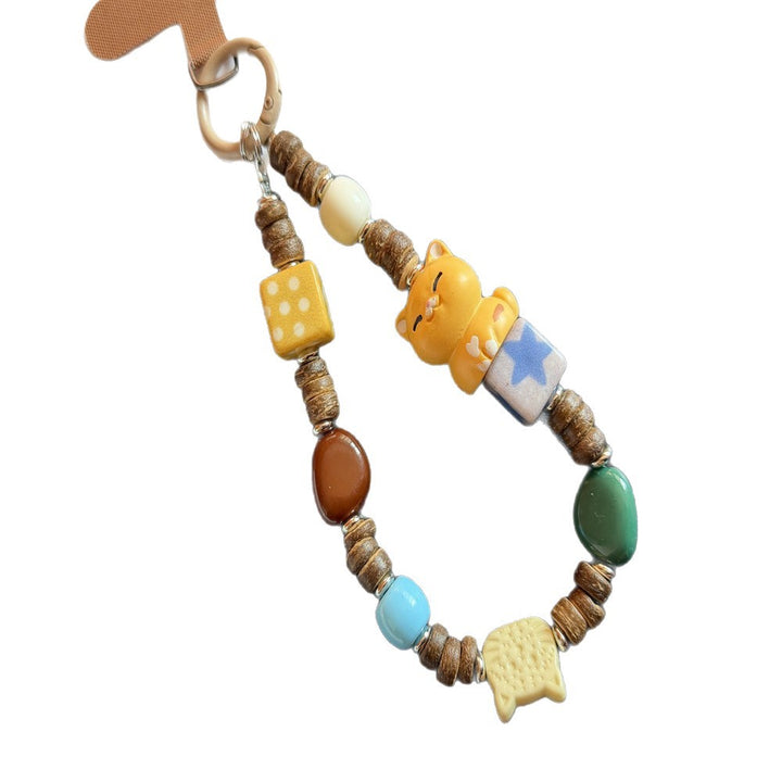Beaded Charm Keychain Bowlift 1790135383
