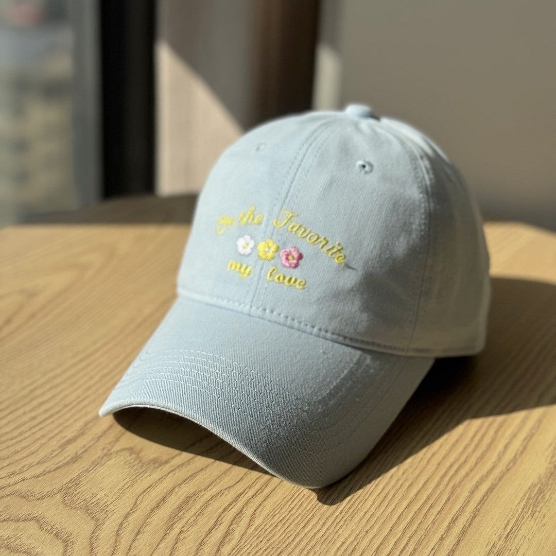 Women's Embroidered Text Cap Bowlift