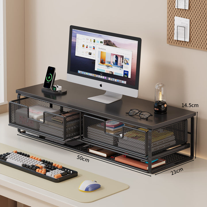 Multi-Functional Desk Organizer with Mesh Storage Bins Bowlift