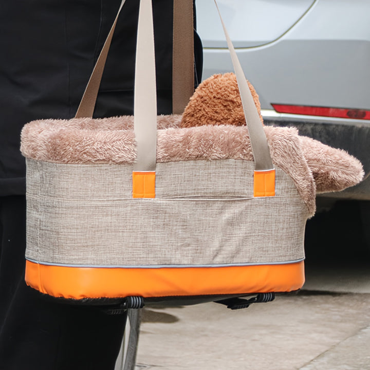 Cozy Fleece-Lined Dog Bed