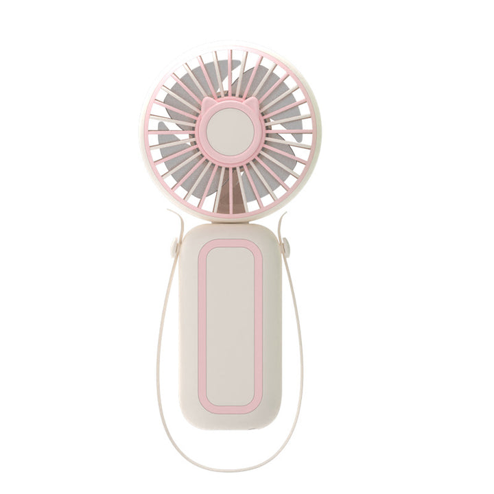 Women's Portable Handheld Fan with Integrated Neck Strap Function Bowlift