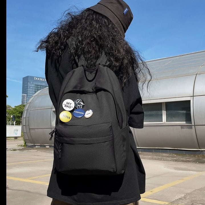 Backpack with Creative Button Design Bowlift